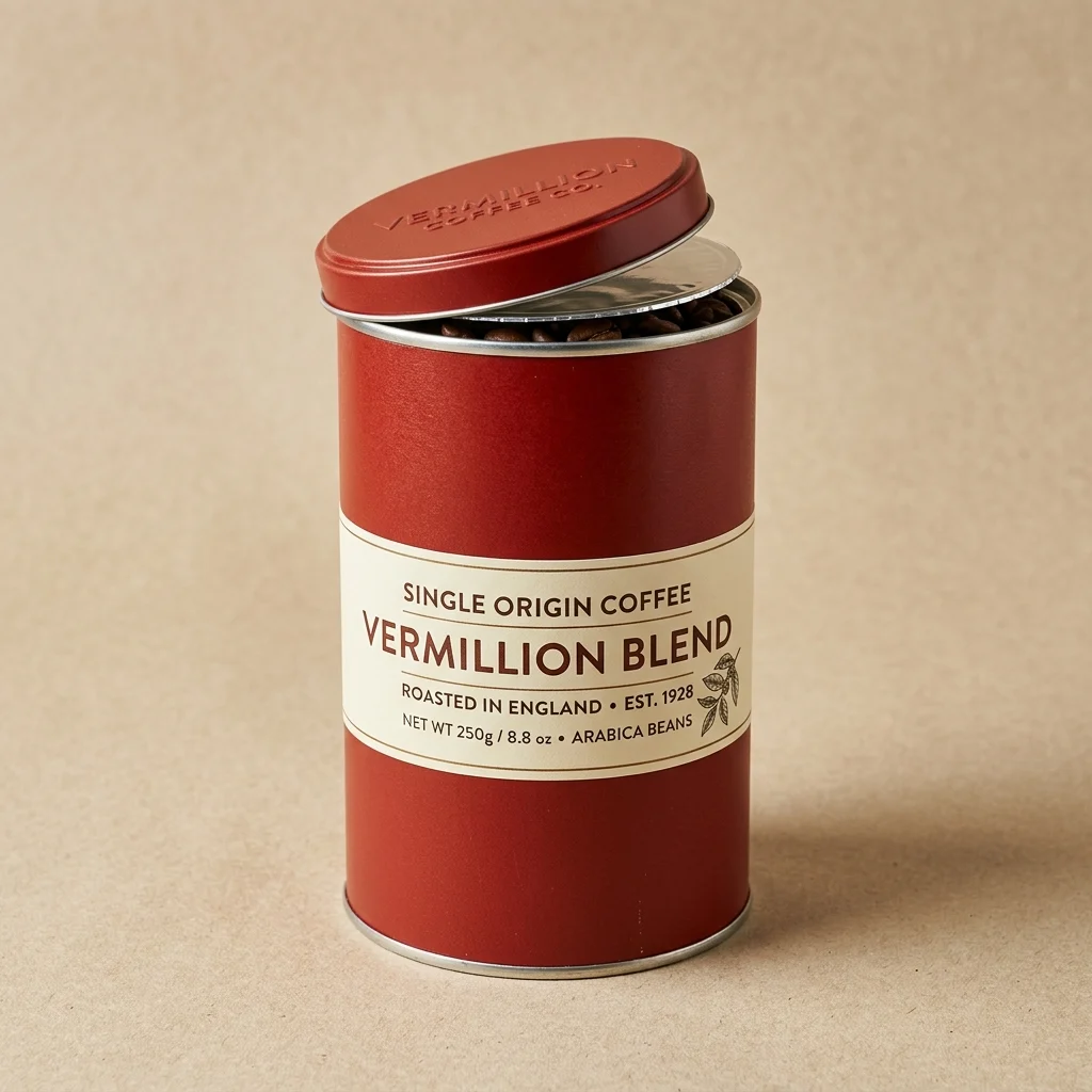 Boîte ronde métal personnalisée pour café 250 g